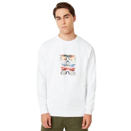 OAKLEY SUNGLASS PRINT CREWNECK White M - 472572-100-M