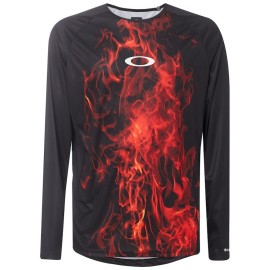 OAKLEY MTB LS tech tee FLAMES - 434362-9A3 - L