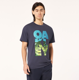 PÁNSKÉ TRIČKO - OAKLEY ENHANCE QDEVO SS TEE ICON 3.0 FOGGY BLUE FOA406335-6FB-XL