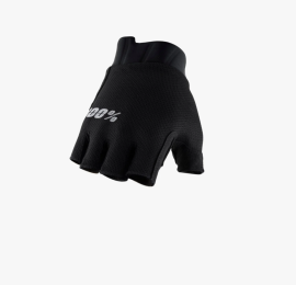 100% EXCEEDA GEL SHORT FINGER GLOVES BLACK XL 10024-00003