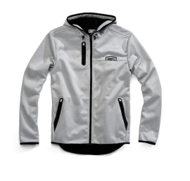 UNISEX BUNDA -  100% MISSION HOODED SOFTSHELL ZIP JACKET GREY S UNISEX 39007-007-10