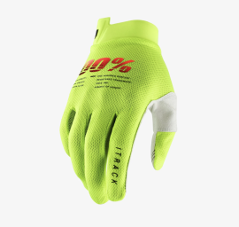 RUKAVICE - 100% ITRACK GLOVES FLUO YELLOW L 10008-00012