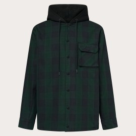 PÁNSKÁ BUNDA - OAKLEY BEAR COZY HOODED JACKET- BLACK/GREEN CHECK FOA404860-9F2-XL