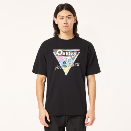 PÁNSKÉ TRIČKO - OAKLEY ENHANCE NEW RETRO TEE TRIANGLE 1.0 BLACKOUT FOA406340-02E-XXL