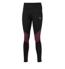 DÁMSKÉ BĚŽECKÉ LEGÍNY - MIZUNO - WARMALITE TIGHT BLACK/GRAPE WINE J2GB270299_S