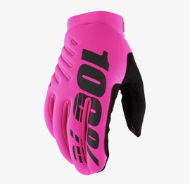 100% BRISKER WOMEN'S GLOVES S NEON PINK / BLACK 10005-00006