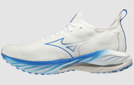 BĚŽECKÉ BOTY - MIZUNO WAVE NEO WIND / White / 8401 C / Peace Blue J1GC227801_48.5/13.0