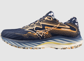 MIZUNO WAVE RIDER 27 ( ROXY )  / Naval Academy/White/Peach fuzz / - J1GD235871_41.0/7.5