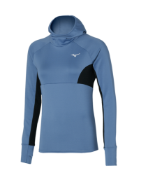 MIZUNO - WARMALITE HOODED LS COPEN BLUE J2GC270522_S