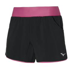 MIZUNO - 2 in 1 4.5 SHORT BLACK/MAGENTA HAZE J2GB270495_S