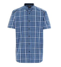 OAKLEY LOCAL SS PLAID SHIRT- ENSIGN BLUE 401865-64W-M