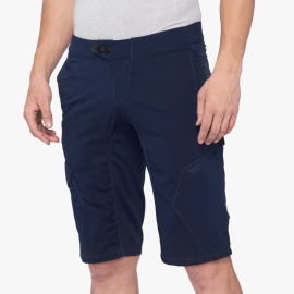 PÁNSKÉ CYKLO ŠORTKY- 100% RIDECAMP SHORTS 36 NAVY 40029-00025