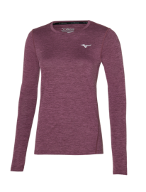 SPORTOVNÍ TRIČKO - MIZUNO - IMPULSE CORE LS TEE GRAPE WINE J2GA772281_XS