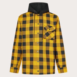 OAKLEY BEAR COZY HOODED JACKET- AMBER YELLOW/BLACK CHECK FOA404860-9GW-XL