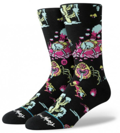 PÁNSKÉ PONOŽKY - STANCE CRASH LANDING SOCK BLACK M545A19CRA-BLK-BLACK-L