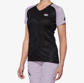 100% AIRMATIC WOMEN'S SHORT SLEEVE S JERSEY BLACK / LAVENDER  40015-00004