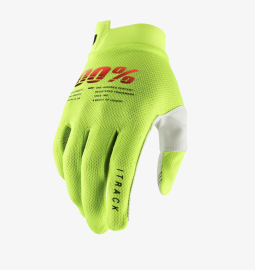 RUKAVICE - 100% ITRACK YOUTH GLOVES FLUO YELLOW S 10009-00004