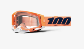 100% RACECRAFT 2 GOGGLE CORAL / CLEAR 50009-00018