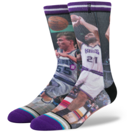 PÁNSKÉ SPORTOVNÍ PONOŽKY - STANCE DIVAC / WILLIAMS - NBA LEGENDS - PURPLE / L - M558A16DWI-PUR-PURPLE-L